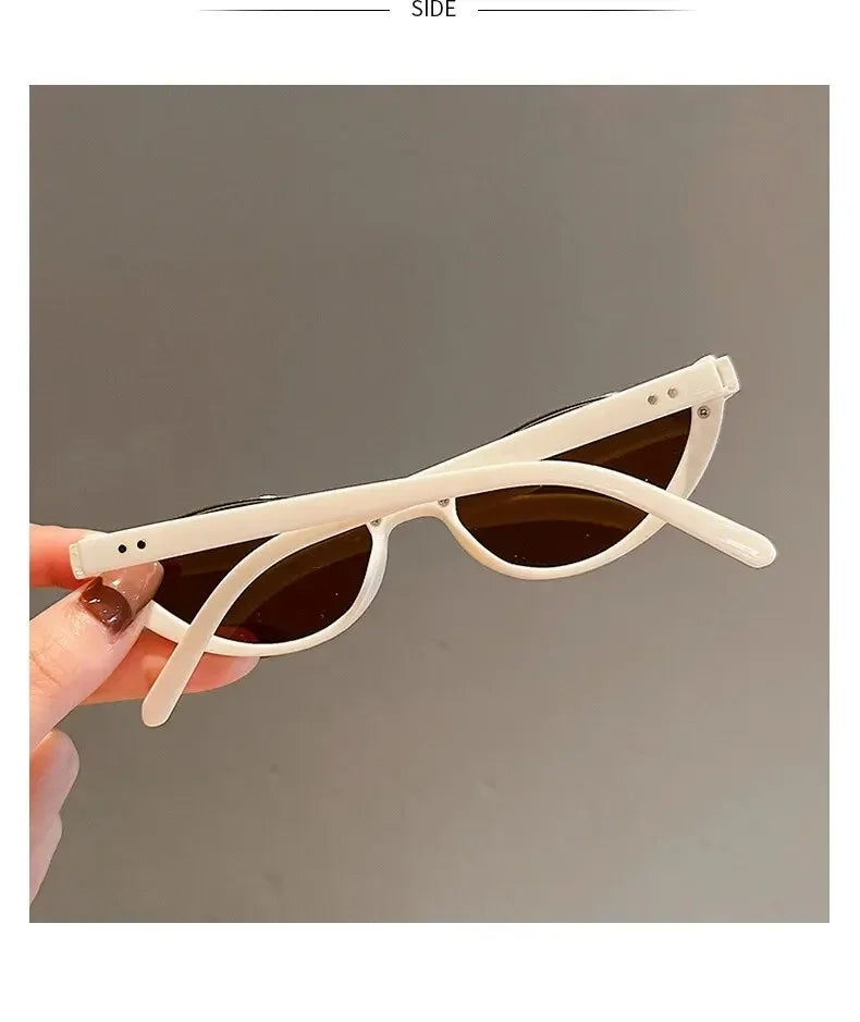 Half Frame Cat-eye Sunglasses Fashion Style Colored Women's Sunglasses Uv400 Fashion Shades Eyewear Summer Anti UV Sunglasses