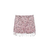 Sexy Sequins Tassel Skirt Sets Women Sling Crop Tops Hip Package A-line Short Skirts 2025 Summer Chic Beach Party Outfits Lady