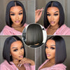 Dark Purple Bob Lace Front Wigs Human Hair Colored 13x4 Lace Frontal Short Straight Purple Bob Wig Pre Plucked with Baby Hair