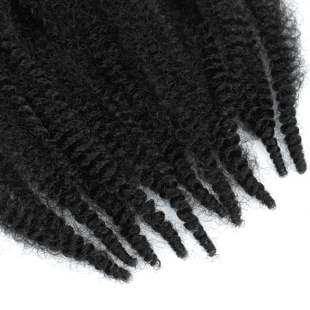 24 inch Kinky Afro Springy Braiding Crochet Hair 18” Marley Kinky Crochet Braids Hair Soft Afro Kinky Twist Crochet Braid Hair