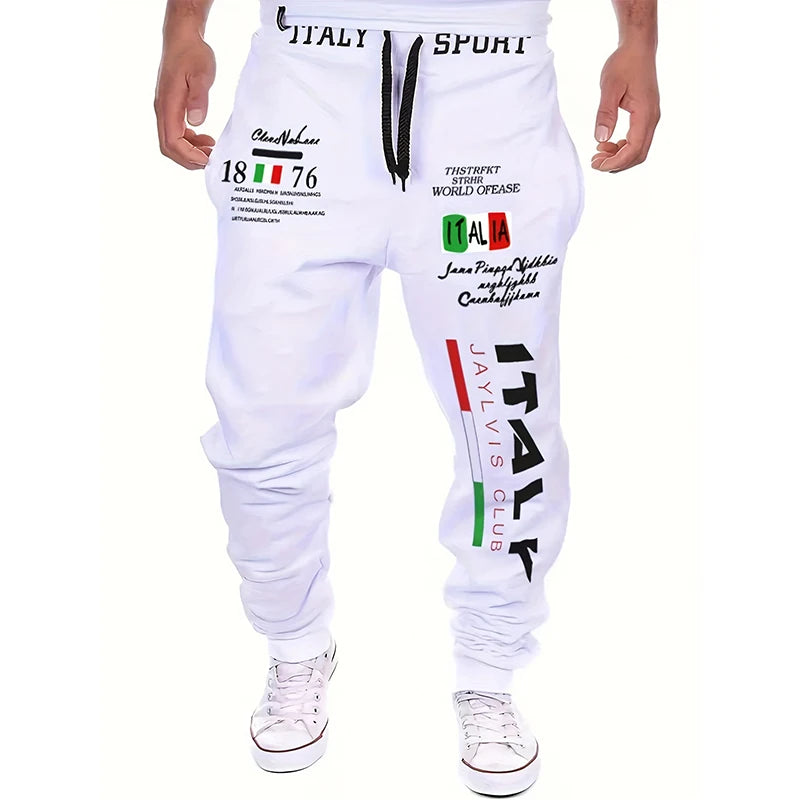 Men Street Hip Hop Jogger Pants 2024 New Hot Fashion Letter Sports Trousers Drawstring Elastic Outdoor Fitness Casual Sweatpants