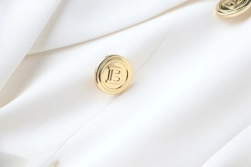 9 Colors Factory Customize Luxury Quality Classic Style Office White Black Women Pocket Blazers with Blet