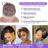 1B 30 Blonde Short Bob Pixie Cut Wig Straight Human Hair Wigs T Part Transparent Lace Wig For Black Women Straight Short Bob Wig