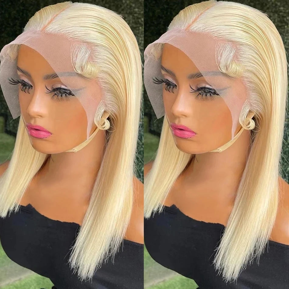 200 Density 613 Blonde Bob Wig Human Hair Remy Brazilian Cheap 13x4 Lace Short Bob Wig Human Hair Wig For Black Women