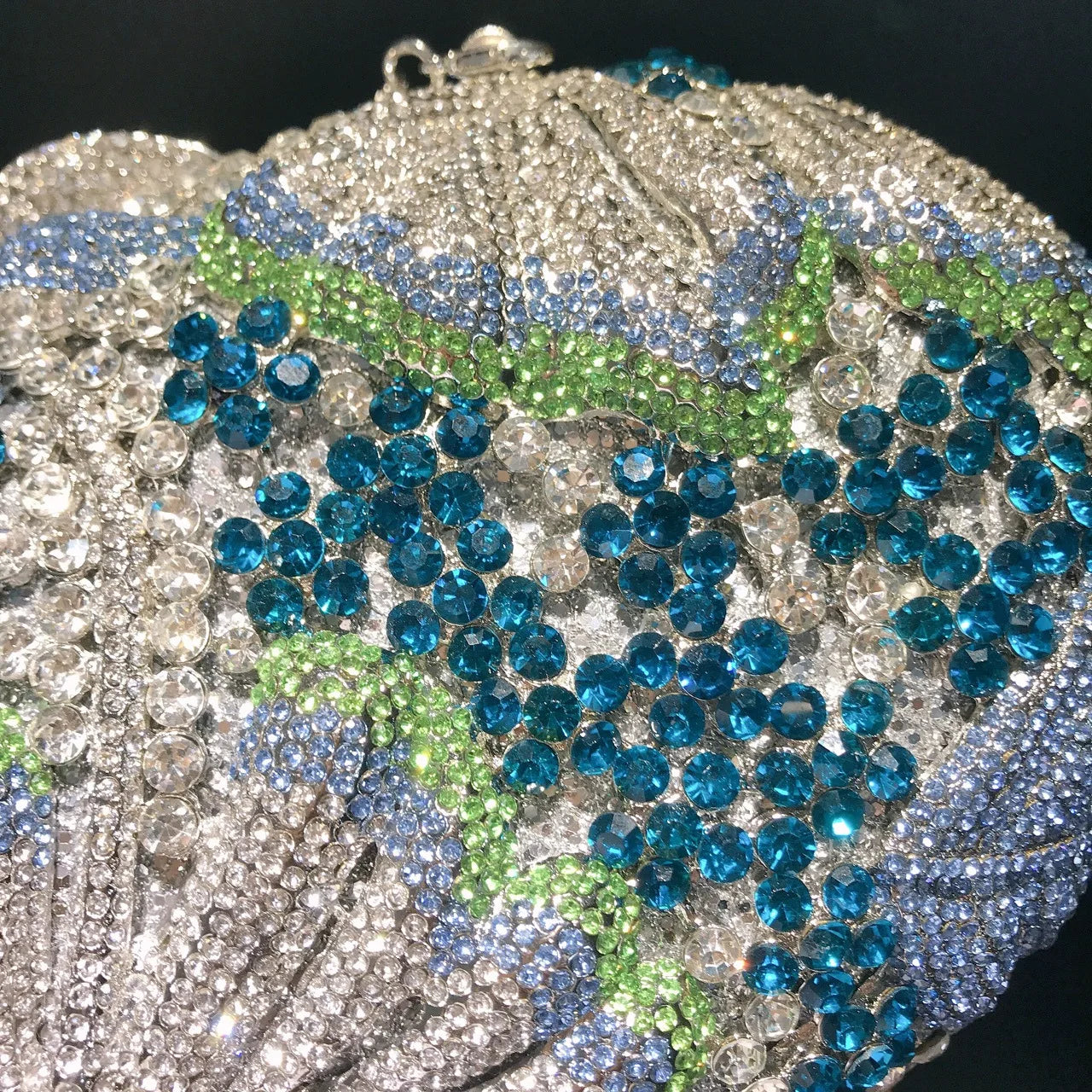 Crystal Wrap Diamond Banquet Clutch Bag Bridal Handbag Flower Rhinestone Evening Bag Metal Chain Diamond Bag Women Vintage Bag