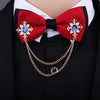 Fashion Tassel Crystal Cross Chain Brooch Women's Shirt Collar Pins and Brooches Personality Lapel Pin Buckle Women Accessories