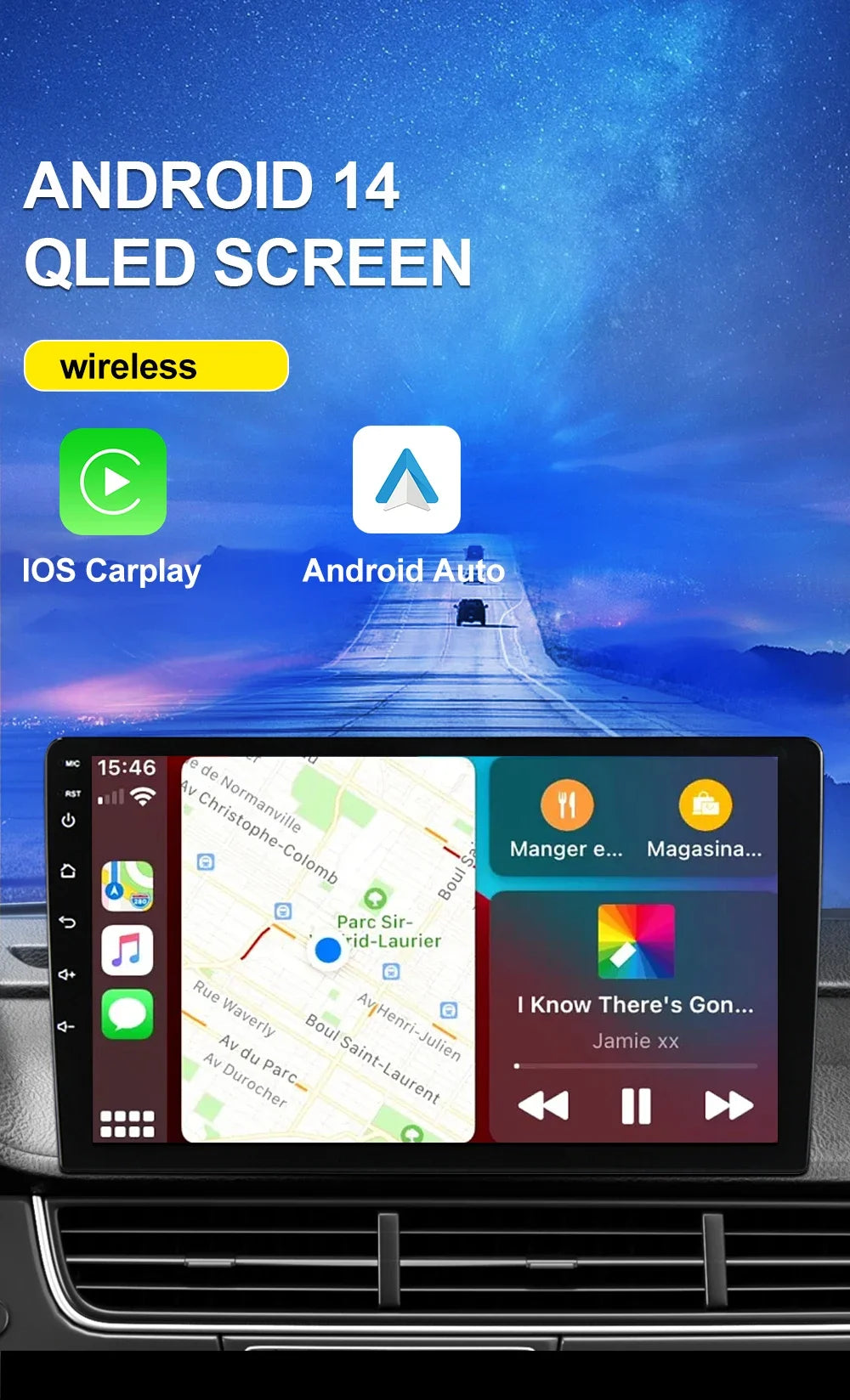 Carplay Auto Android 14 Car Radio For Honda Element YH 2002 2003 2004 2005 - 2011 GPS BT Multimedia 2Din Player Stereo DVD Video