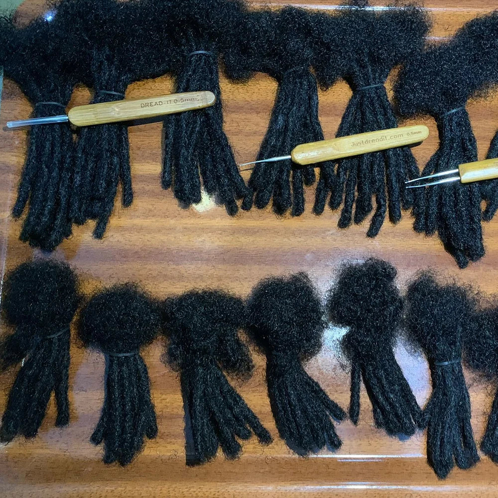 Dreadlock Extensions Real Human Hair For Man/Women 0.6cm Wedth Permanent Loc Extensions 20 Strands 8 Inch Brazilian Dreadlock