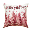 Linen Christmas Pillow Cover Snowman Elk Pillow Case 2024 Christmas Decoration for Home New Year Sofa Car Cushion Cover 45x45cm