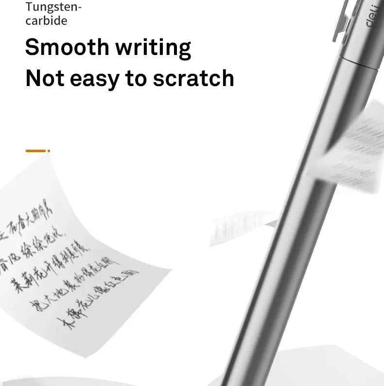 DELI Metal Sign Pen 0.5mm Gel Ink Pens Golden Silver Color Metallic Writing Pen Office Supplies