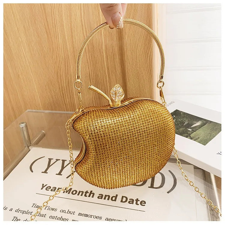 Women's Crystal Evening Bag Female Red Gold Silver Clutch Bags Wedding Diamond Beaded Bag Rhinestone Party Bags Women's Handbags