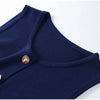 Elegant Knit Vest Suits Women Solid Single Breasted O-neck Sleeveless Slim Waistcoat Bodycon Midi Skirts 2025 Spring Lady Outfit