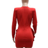 New Sexy Deep V Ruffle 3D Rose Floral White Mini Dresses Woman Long Sleeve Slim Bodycon Vestidos Elegant Birthday Prom Clubwear