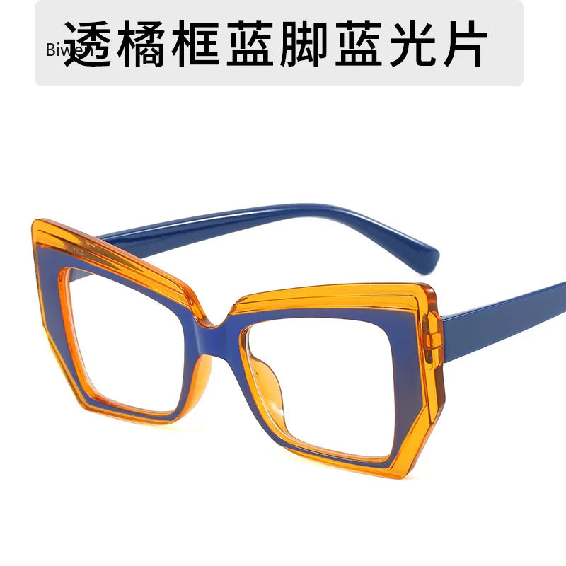 New Clear Thick Frame Eyewear Anti Blue Light Blocking Glasses Square Optical Eyeglasses For Women eye glasses for men