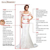 Flavinke Customized Civil Wedding Dresses for Bride O Neck long Sleeve Tea Length Pearls Beads Aso Ebi Birdal Robes de mariee