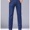 2024 New Business Men's Jeans Casual Straight Stretch Fashion Classic Blue Black Work Denim Trousers Male Brand Clothing