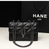 Classic Quilted Detail Square Bag, Solid Color Flap Shoulder Bag, All-Match Chain Bag