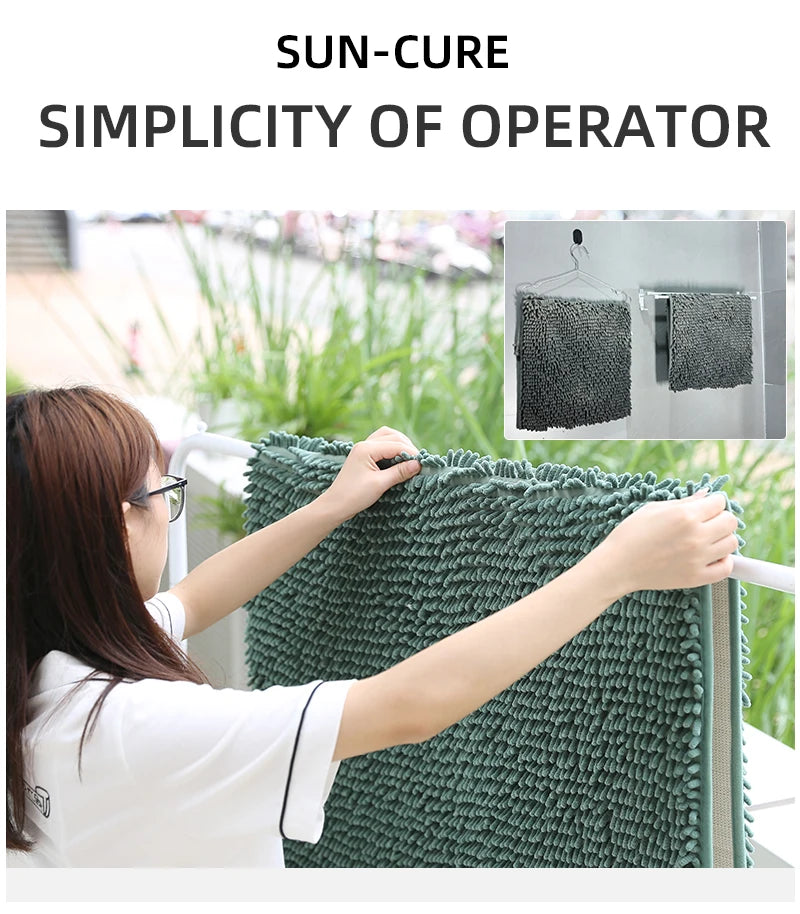 3-piece bathroom chenille floor mat, absorbent anti slip bathroom carpet, bathroom U-shaped foot mat, toilet lid, TPR anti slip