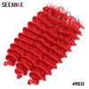 Deep Wavy Twist Synthetic Crochet Hair Afro Curly Hair African Crochet Braids Ombre Blonde Braiding Hair Extensions For Women