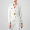 9 Colors Factory Customize Luxury Quality Classic Style Office White Black Women Pocket Blazers with Blet