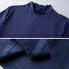 2022 Trend Summer Men Half high Collar Mercerized Cotton Short Sleeve Slim Body T-Shirt Men Solid Color Modale High Collar