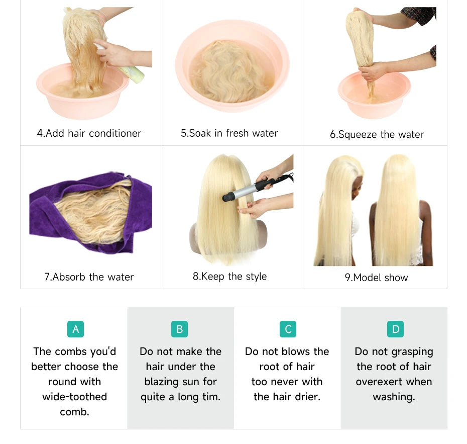 13x6 Lace Frontal Wig Brazilian Straight Human Hair Wig 2 Tone Dark Root 1B 613 Ombre Blonde Lace Front Wigs For Black Women 40"