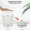 Foldable Electric Cooker 220V Mini Multifunction Hot Pot Food Steamer Cooking Machine for Dormitory Noodle Cooker for Travel