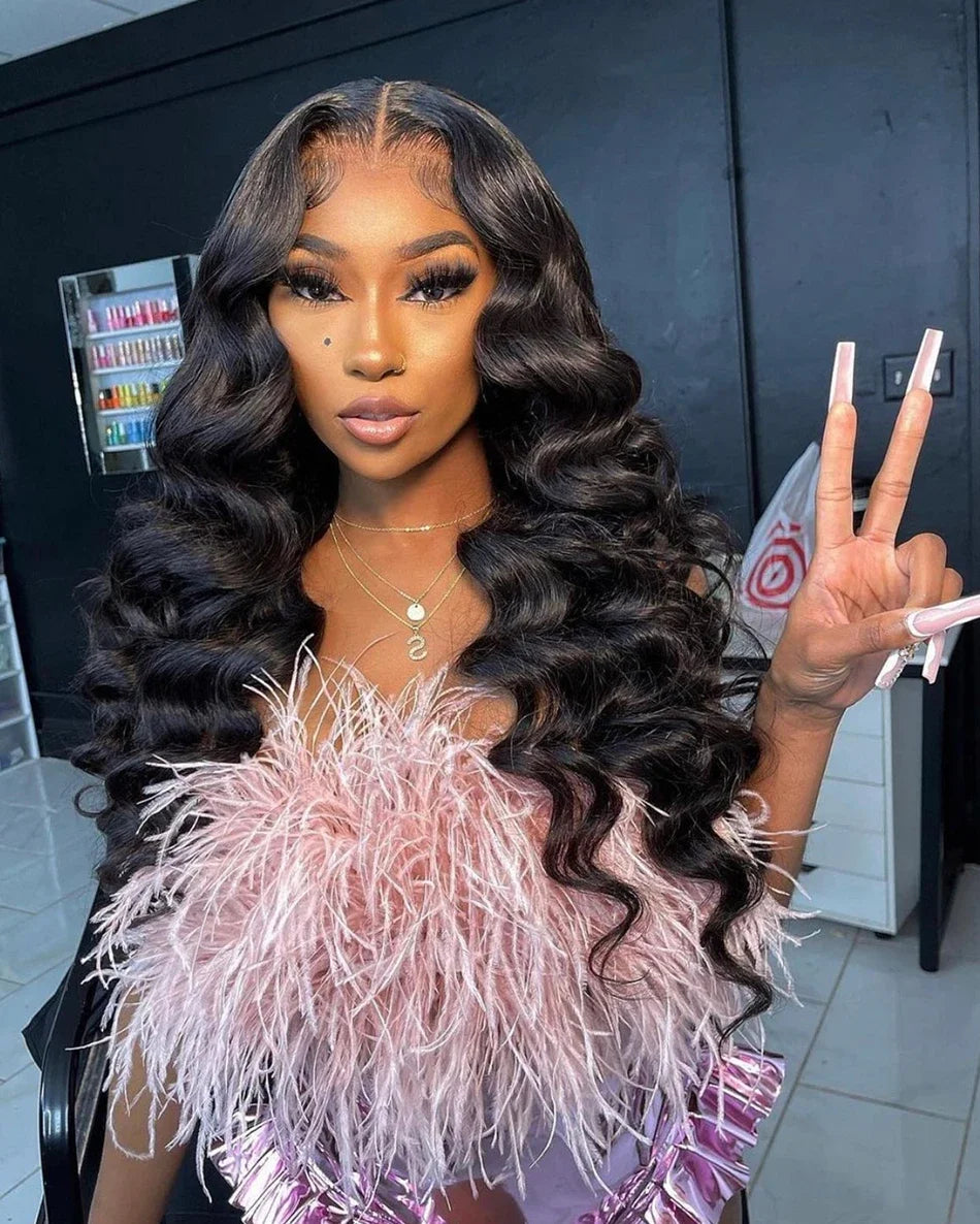 30 40 Inch Loose Deep Wave 13x6 HD Lace Frontal Human Hair Wig Brazilian 13x4 Curly Human Hair Lace Front Wigs Pre Plucked 250%