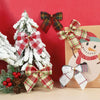 20/10pcs Linen Christmas Bow Decoration Christmas Tree Hanging Ornaments Bowknot For Xmas Wreath New Year 2024 Navidad Gifts Bow