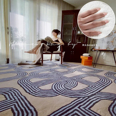 Ins French Style Plush Carpet Living Room Bedroom Modern Minimalist Bedside Fluffy Thickening Rugs Household Coffee Table Mat