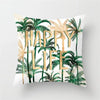 45cm Cushion Case Removable Polyester Green Plant Print Pillowcase Tropical Leaf Cactus Monstera Throw Cushion Cover Home Decor