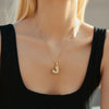18K Gold Plated Waterproof Thick Bubble Alphabet Letter Clavicle Choker Necklace Sparkling Rhinestone Balloon Initial Jewelry