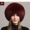 Hot Sale 100% natural Fox Fur Hat Women Cap Thick Fur Cap Winter Warm Hat Female Fashion For Women Hat With Earmuffs Hat