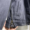 Women Denim Cost Single Breasted Button Jackets Fleece Patchwork Cardigan Pockets Outerwear Casual Warm Solid Loose Fit