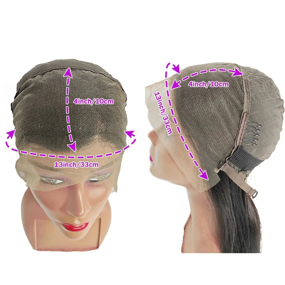 YIJIMEI 13x4 Straight Bob Wigs Human Hair Lace Frontal Wig 180% Density Natural Color Brazilian Wigs On Sale 10-14inch