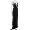 CUTENOVA Women'S Spring Summer Camisole V-Neck Offset Printed Zipper Sleeveless Slim Jumpsuit Fashion  Casual Sexy Jumpsuits