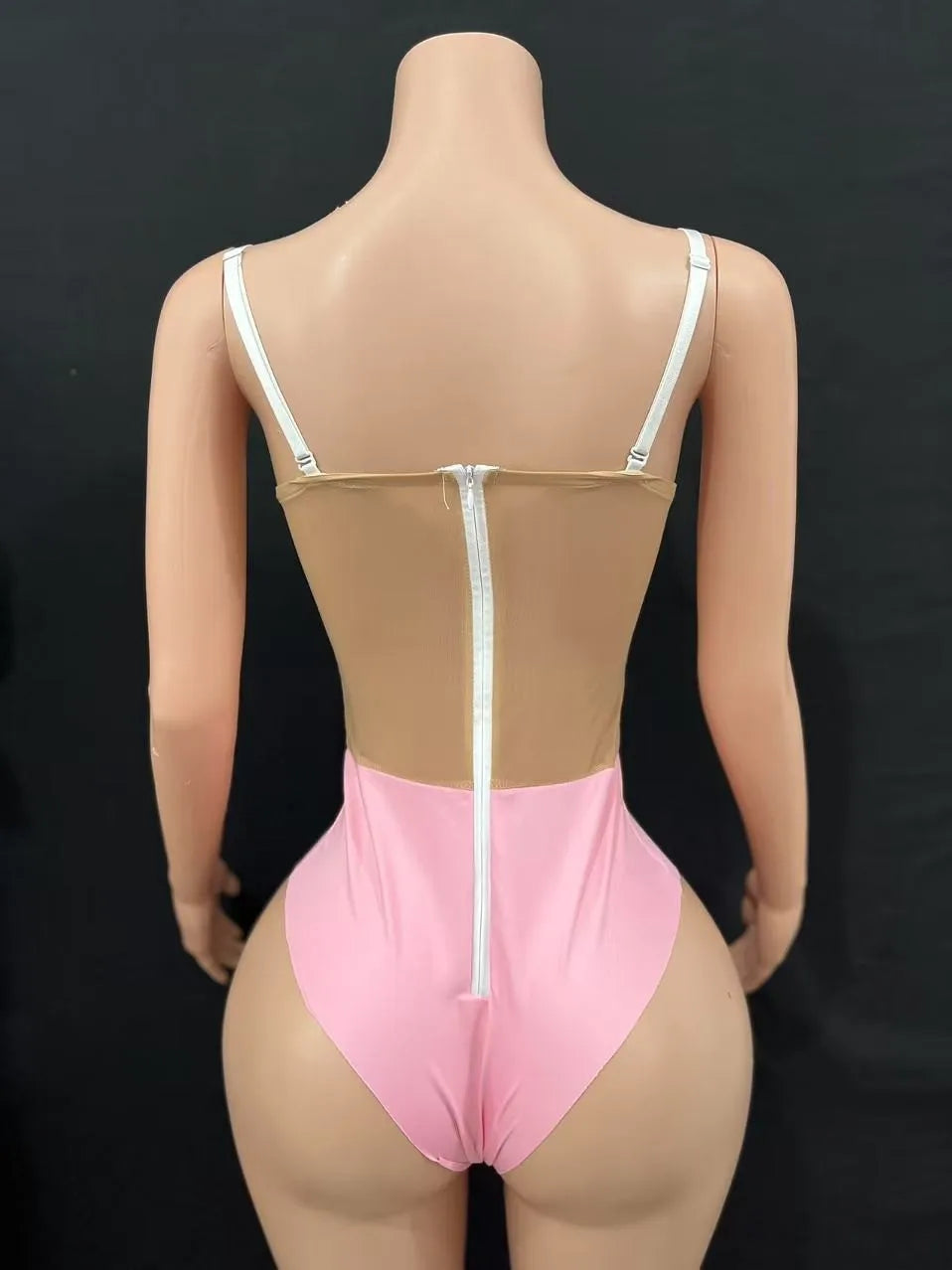 Multi colored triangle jumpsuit, party dress, birthday dress, bar party, dance party, dance team, gogo, women's bar, nightclub,