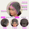 180 Density Forest Green with Roots Short Straight Bob Wig Transparent 13x4 Lace Frontal Bob Human Hair Wig with Bangs Pre Pluck