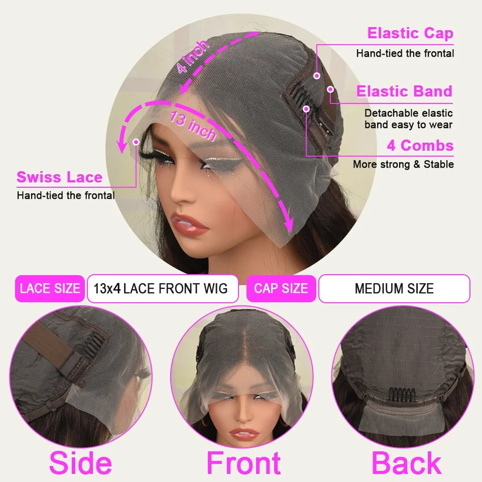 180 Density Forest Green with Roots Short Straight Bob Wig Transparent 13x4 Lace Frontal Bob Human Hair Wig with Bangs Pre Pluck