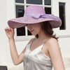Summer straw hat beach Korean style seaside large brim outdoor sun protection sun hat vacation foldable straw hat  여름모자  모자