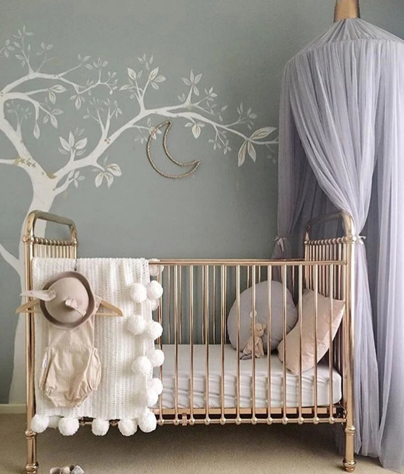 Baby Canopy Mosquito Net Bed Canopy Curtain Bedding Crib Netting Pink Girls Princess Play Tent for Kids Children Room Decoration