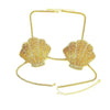 European and American fashion exaggerated shell shaped bikini chest chain sexy rhinestone chest chain nightclub party body chain