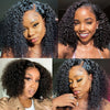 13X4 Brazilian Kinky Curly BoB Lace Frontal Wigs For Women Glueless 180 Density Preplucked 100% Human Hair Wig Deep Curls Wig