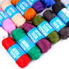 4 Pack Brazilian Wool Hair Synthetic Crochet Hair Extensions for Women African Hair Yarn for Braiding Senegalese Twist Fake Hair