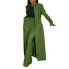Women's Set Full Sleeve X-Long Blazer Coat+ Long Pant Suit 2025 Spring Streetwear Two 2 Piece Set Africa OL Work Outfits