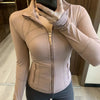 Slimming Zipper Jacket Yoga Collar Lightweight Quick Dry Sporty Thin Rose Gold Evening Summer Outerwear for Active Living
