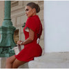 Elegant Womens Luxury Hollow Out Red Bow Casual Mini Dress Bow Evening Party Formal Short Dresses New Black White Gowns Street