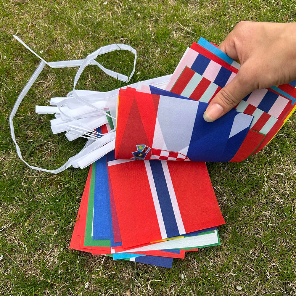 2026 42/48pcs world Country Flag 14x21cmNEW Football cup Countries Flag Bunting National String Banner Event Garlands decoration