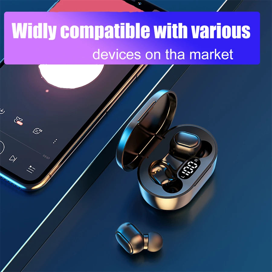 E7S TWS Wireless Headphones Bluetooth Earphones HIFI Lossless Sound Headsets Sport Waterproof Earbuds For All Smartphones