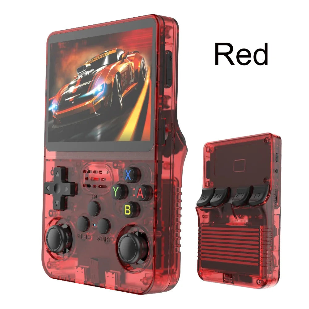 Green R36S Retro Handheld Video Game Console Linux System 3.5Inch IPS Screen R35s Pro Portable Pocket Video Player 64G 128G 256G